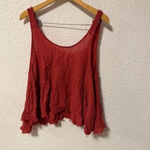 Intimately Free People Red Rayon tank medium beach